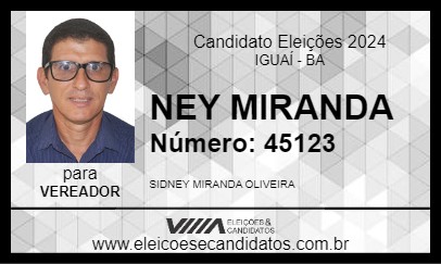 Candidato NEY MIRANDA 2024 - IGUAÍ - Eleições