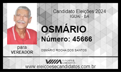 Candidato OSMÁRIO 2024 - IGUAÍ - Eleições