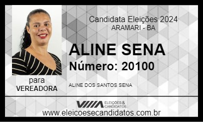 Candidato ALINE SENA 2024 - ARAMARI - Eleições