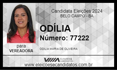 Candidato ODÍLIA 2024 - BELO CAMPO - Eleições