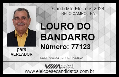 Candidato LOURO DO BANDARRO 2024 - BELO CAMPO - Eleições