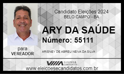 Candidato ARY DA SAÚDE 2024 - BELO CAMPO - Eleições