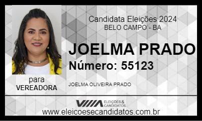 Candidato JOELMA PRADO 2024 - BELO CAMPO - Eleições