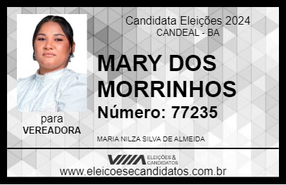 Candidato MARY DOS MORRINHOS 2024 - CANDEAL - Eleições