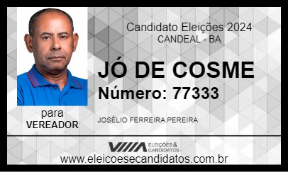 Candidato JÓ DE COSME 2024 - CANDEAL - Eleições