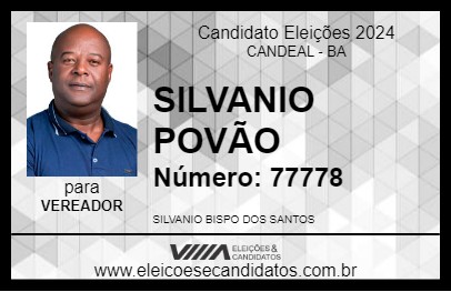 Candidato SILVANIO POVÃO 2024 - CANDEAL - Eleições