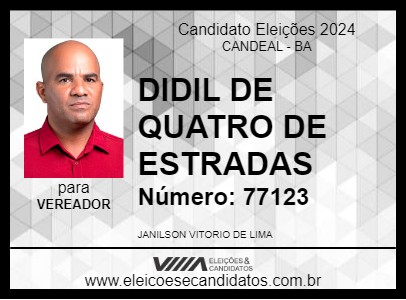 Candidato DIDIL DE QUATRO DE ESTRADAS 2024 - CANDEAL - Eleições