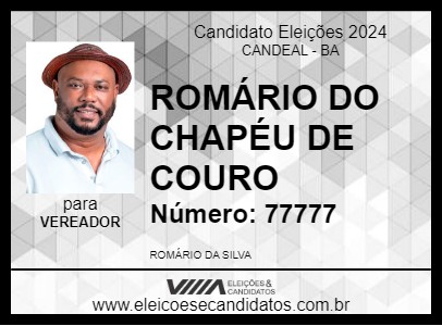 Candidato ROMÁRIO DO CHAPÉU DE COURO 2024 - CANDEAL - Eleições