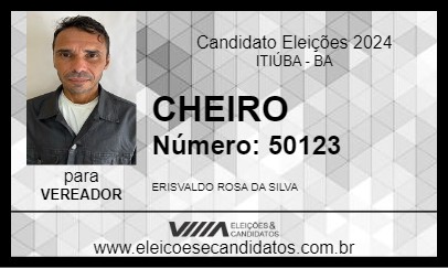 Candidato CHEIRO 2024 - ITIÚBA - Eleições