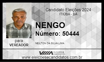 Candidato NENGO 2024 - ITIÚBA - Eleições