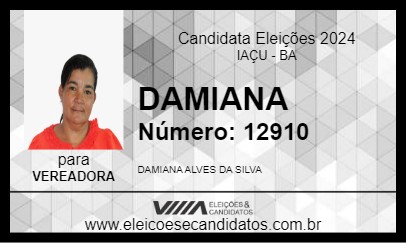 Candidato DAMIANA 2024 - IAÇU - Eleições