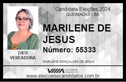 Candidato MARILENE DE JESUS 2024 - QUEIMADAS - Eleições