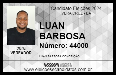 Candidato LUAN BARBOSA 2024 - VERA CRUZ - Eleições