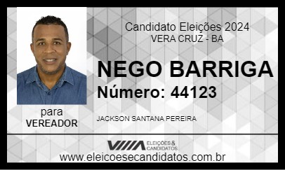 Candidato NEGO BARRIGA 2024 - VERA CRUZ - Eleições