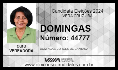 Candidato DOMINGAS 2024 - VERA CRUZ - Eleições