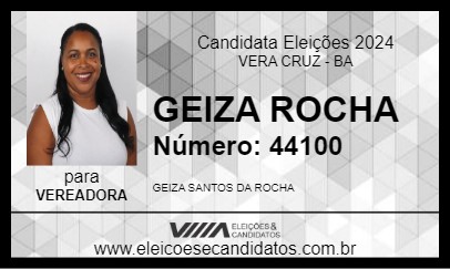 Candidato GEIZA ROCHA 2024 - VERA CRUZ - Eleições