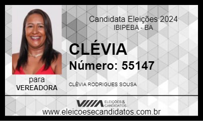 Candidato CLÉVIA 2024 - IBIPEBA - Eleições