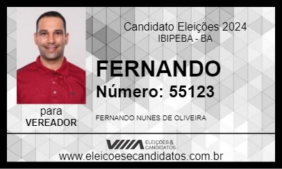 Candidato FERNANDO 2024 - IBIPEBA - Eleições