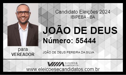 Candidato JOÃO DE DEUS 2024 - IBIPEBA - Eleições