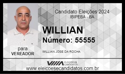 Candidato WILLIAN 2024 - IBIPEBA - Eleições