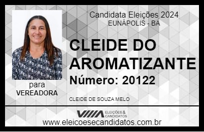 Candidato CLEIDE DO AROMATIZANTE 2024 - EUNÁPOLIS - Eleições