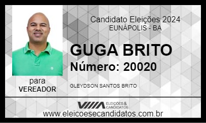 Candidato GUGA BRITO 2024 - EUNÁPOLIS - Eleições