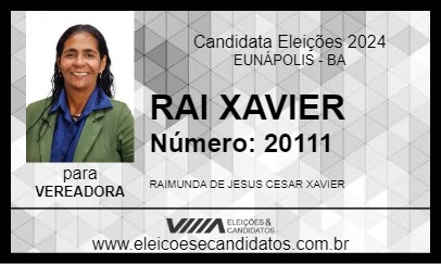 Candidato RAI XAVIER 2024 - EUNÁPOLIS - Eleições