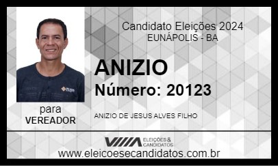 Candidato ANIZIO 2024 - EUNÁPOLIS - Eleições