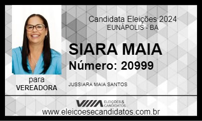 Candidato SIARA MAIA 2024 - EUNÁPOLIS - Eleições