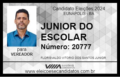 Candidato JUNIOR DO ESCOLAR 2024 - EUNÁPOLIS - Eleições