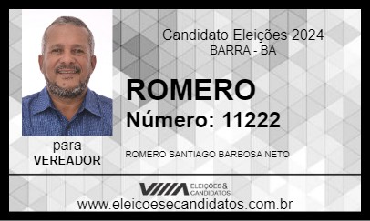 Candidato ROMERO 2024 - BARRA - Eleições