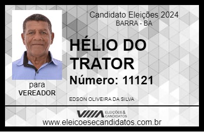 Candidato HÉLIO DO TRATOR 2024 - BARRA - Eleições