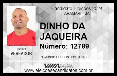 Candidato DINHO DA JAQUEIRA 2024 - ARAMARI - Eleições