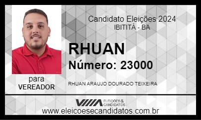 Candidato RHUAN 2024 - IBITITÁ - Eleições