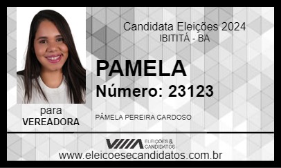 Candidato PAMELA 2024 - IBITITÁ - Eleições