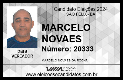 Candidato MARCELO NOVAES 2024 - SÃO FÉLIX - Eleições