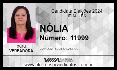 Candidato NÓLIA 2024 - IPIAÚ - Eleições