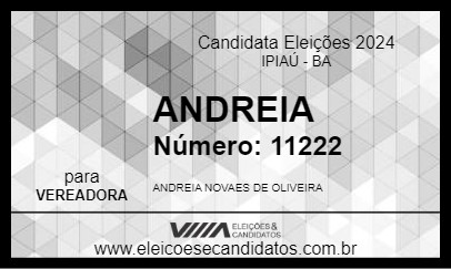 Candidato ANDREIA 2024 - IPIAÚ - Eleições