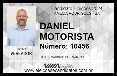 Candidato DANIEL MOTORISTA 2024 - AMÉLIA RODRIGUES - Eleições