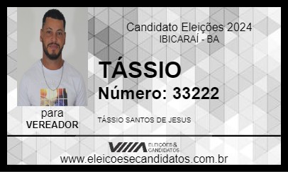 Candidato TÁSSIO 2024 - IBICARAÍ - Eleições