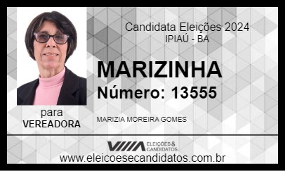 Candidato MARIZINHA 2024 - IPIAÚ - Eleições