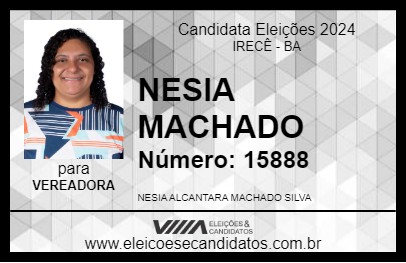 Candidato NESIA MACHADO 2024 - IRECÊ - Eleições