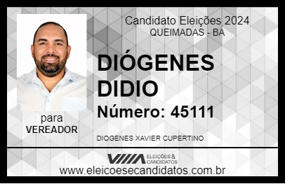 Candidato DIÓGENES DIDI 2024 - QUEIMADAS - Eleições