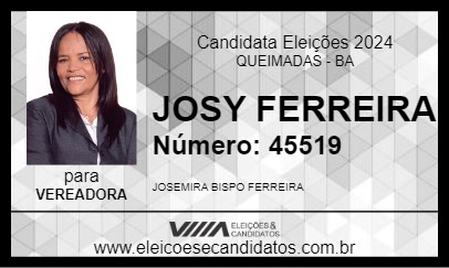 Candidato JOSY FERREIRA 2024 - QUEIMADAS - Eleições