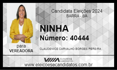 Candidato NINHA 2024 - BARRA - Eleições