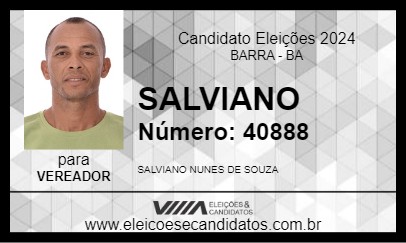 Candidato SALVIANO 2024 - BARRA - Eleições