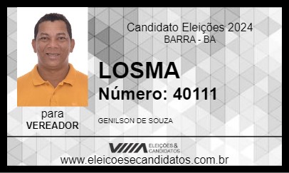 Candidato LOSMA 2024 - BARRA - Eleições