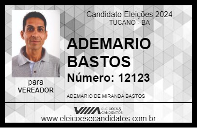 Candidato ADEMARIO BASTOS 2024 - TUCANO - Eleições