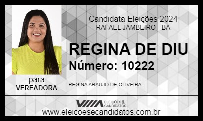 Candidato REGINA DE DIU 2024 - RAFAEL JAMBEIRO - Eleições