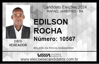 Candidato EDILSON ROCHA 2024 - RAFAEL JAMBEIRO - Eleições